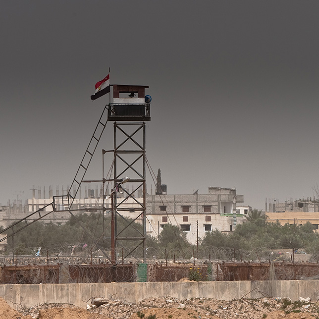 Watchtower on the border between Rafah and Egypt