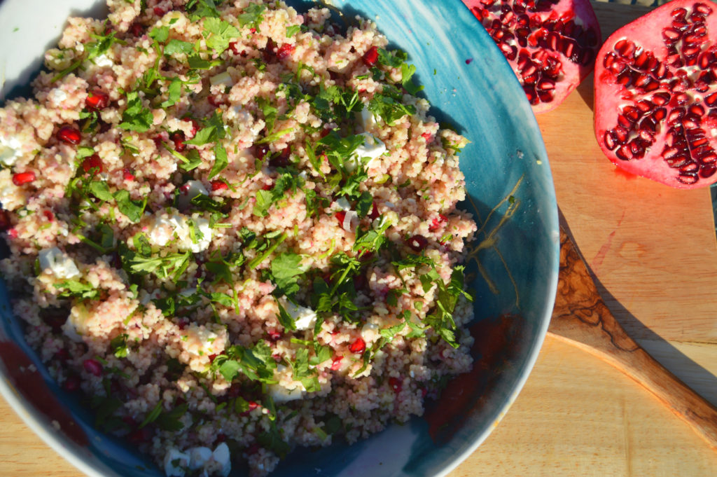 Pomegranate & Feta Couscous To Palestine