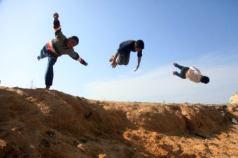 Parkour on the Sands of Gaza - Mohammed Zaanoun