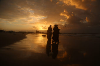 A Winter Sunset in Gaza - Mohammed Zaanoun