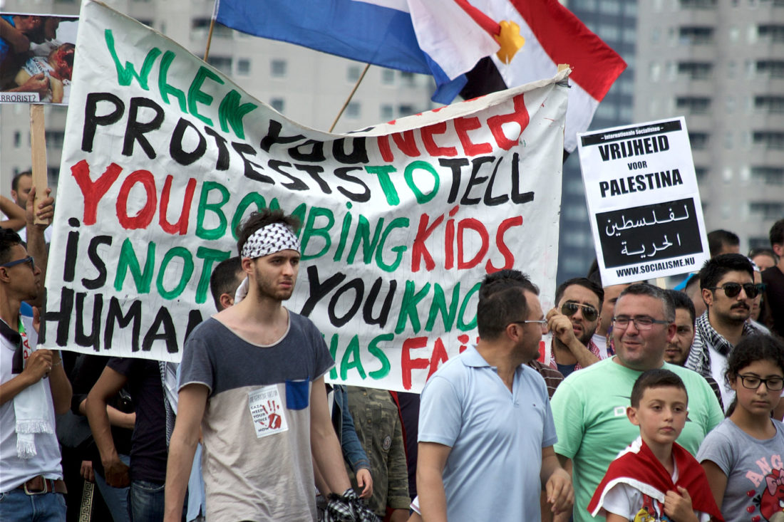 Thousands gather to celebrate Palestinians living in Europe | Photo by: Wouter Engler | Via: Wikimedia Commons