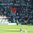 Celtic fans fly the Palestinian flag in support of those Palestinian prisoners on hunger strike | Photo via: Celtic Fans for Palestine