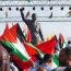 Palestinians rally in Nelson Mandela Square in Al-Tireh, Ramallah to show their support for the Palestinian prisoners currently on their 31st day of hunger strike | Photo by: Tamer Barghouthi