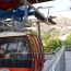 Cable car in Jericho taking tourists up to the Mount of Temptation in the Holy Land, Palestine