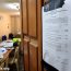 A typical Israeli military notice hung on the door of Ahrar center for prisoners studies and human rights, 2015 | Photo by: Ahmad Al-Bazz | Via: Activestills.org